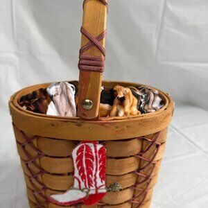 Western Easter Basket w/Boot Appliques & Horse Pillow